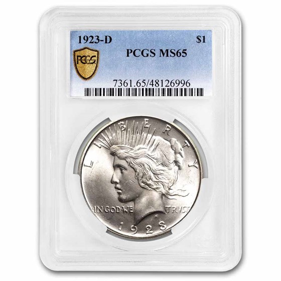 1923-D Peace Dollar MS-65 PCGS 1923-D Peace Dollar MS-65 PCGS